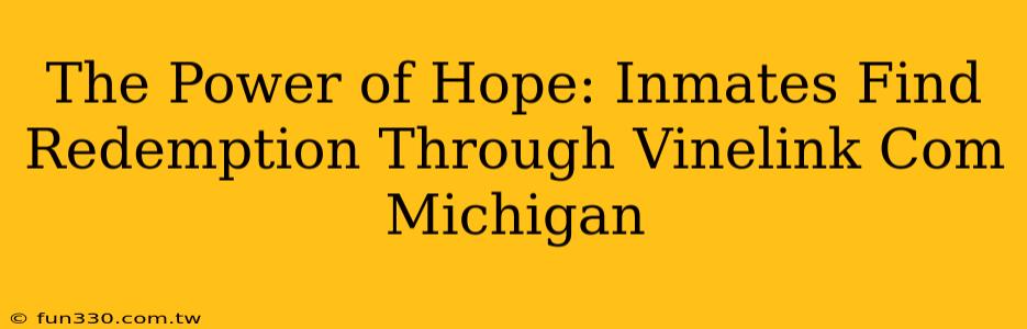 The Power of Hope: Inmates Find Redemption Through Vinelink Com Michigan