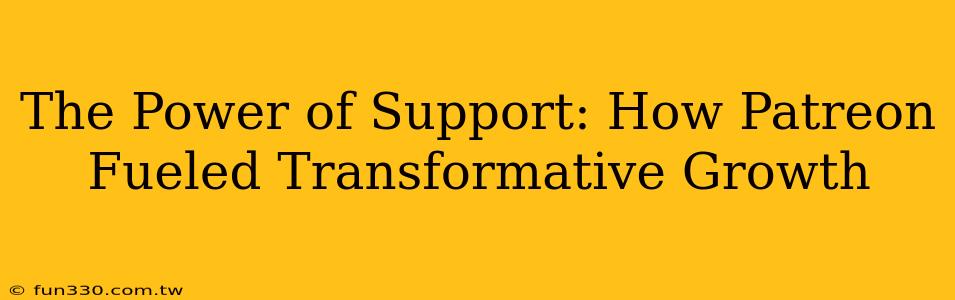 The Power of Support: How Patreon Fueled Transformative Growth