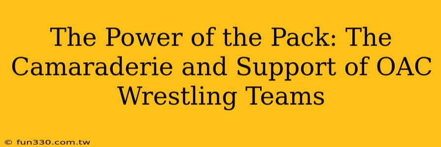 The Power of the Pack: The Camaraderie and Support of OAC Wrestling Teams