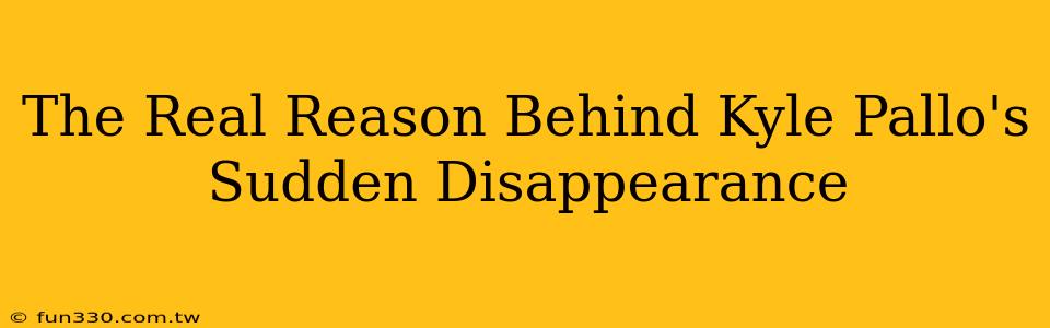 The Real Reason Behind Kyle Pallo's Sudden Disappearance