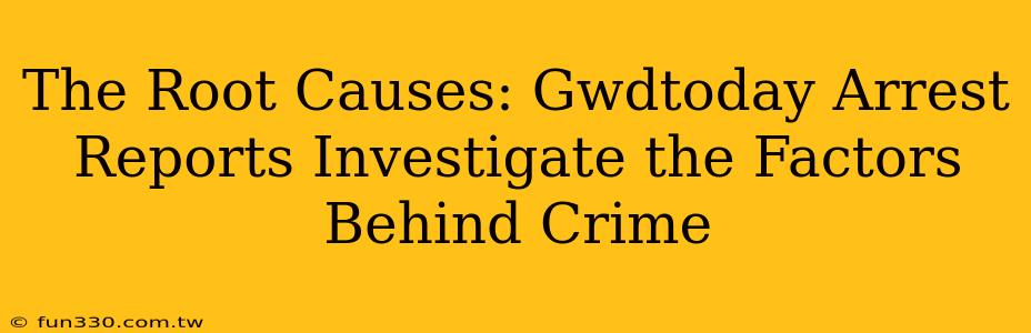 The Root Causes: Gwdtoday Arrest Reports Investigate the Factors Behind Crime