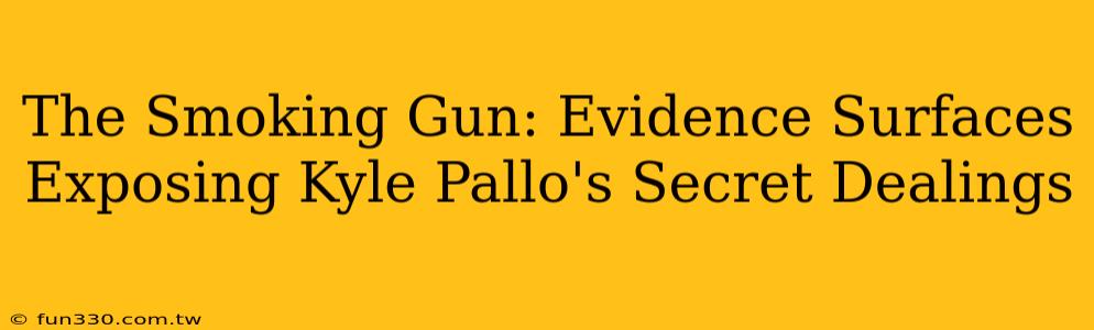 The Smoking Gun: Evidence Surfaces Exposing Kyle Pallo's Secret Dealings