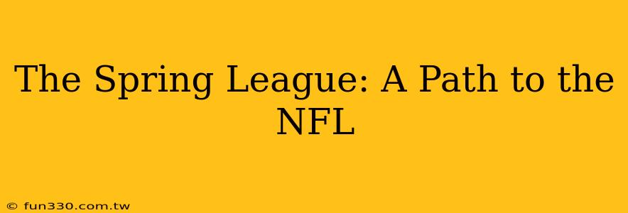 The Spring League: A Path to the NFL