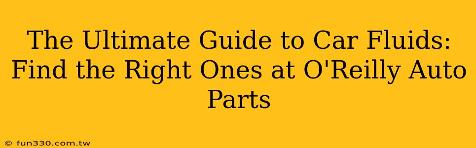 The Ultimate Guide to Car Fluids: Find the Right Ones at O'Reilly Auto Parts