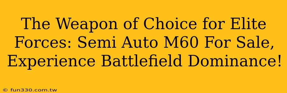 The Weapon of Choice for Elite Forces: Semi Auto M60 For Sale, Experience Battlefield Dominance!