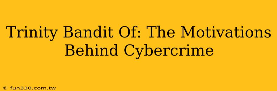 Trinity Bandit Of: The Motivations Behind Cybercrime