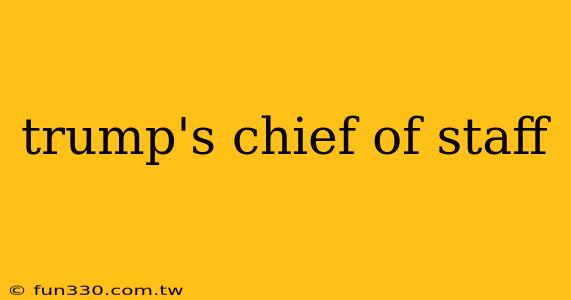 trump's chief of staff