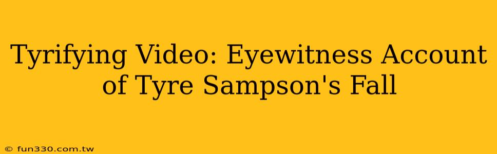 Tyrifying Video: Eyewitness Account of Tyre Sampson's Fall