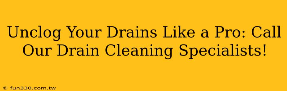 Unclog Your Drains Like a Pro: Call Our Drain Cleaning Specialists!