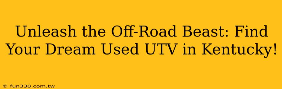 Unleash the Off-Road Beast: Find Your Dream Used UTV in Kentucky!