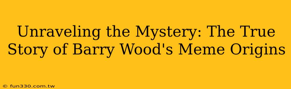 Unraveling the Mystery: The True Story of Barry Wood's Meme Origins