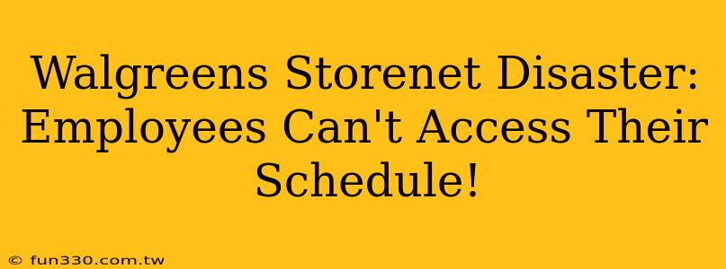 Walgreens Storenet Disaster: Employees Can't Access Their Schedule!