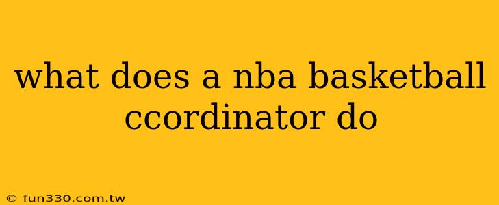 what does a nba basketball ccordinator do