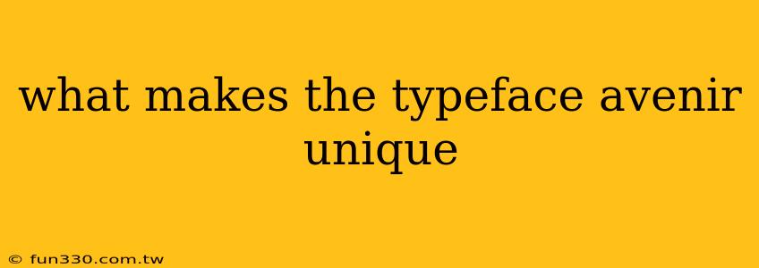 what makes the typeface avenir unique