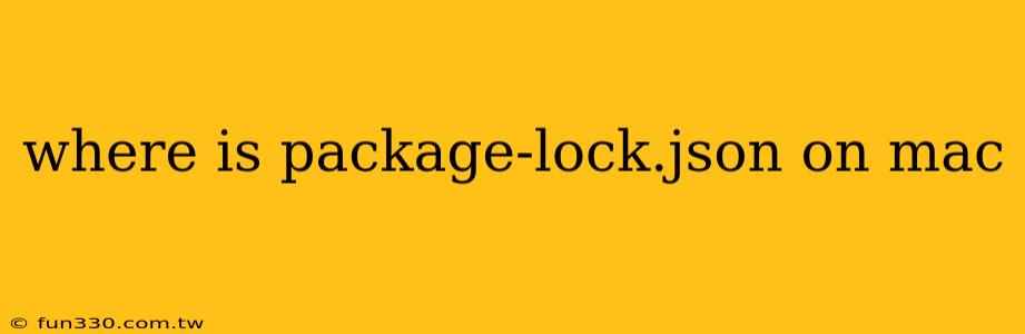 where is package-lock.json on mac