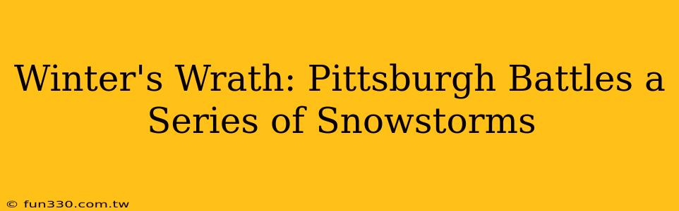 Winter's Wrath: Pittsburgh Battles a Series of Snowstorms