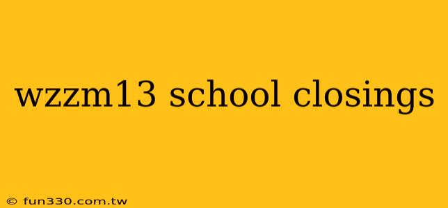 wzzm13 school closings